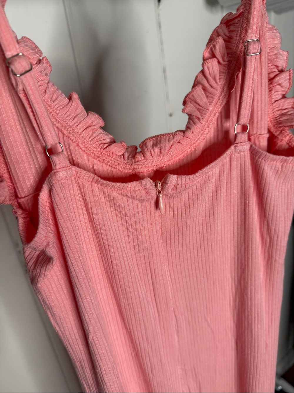 Ruffled Ribbed Sleep Set - Pink - Picture 6 of 6